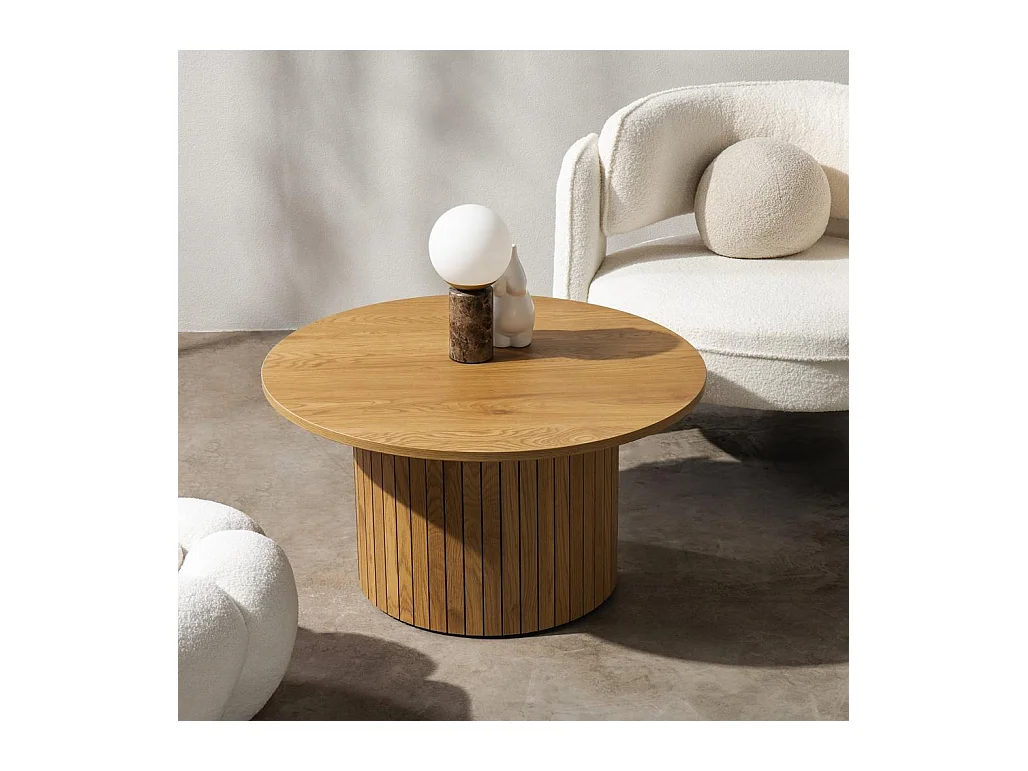 Table basse 80x80x42 cm Chêne Unanime