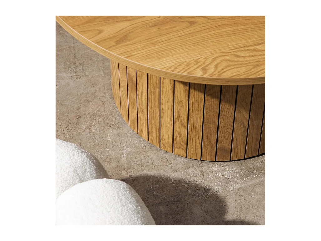 Table basse 80x80x42 cm Chêne Unanime