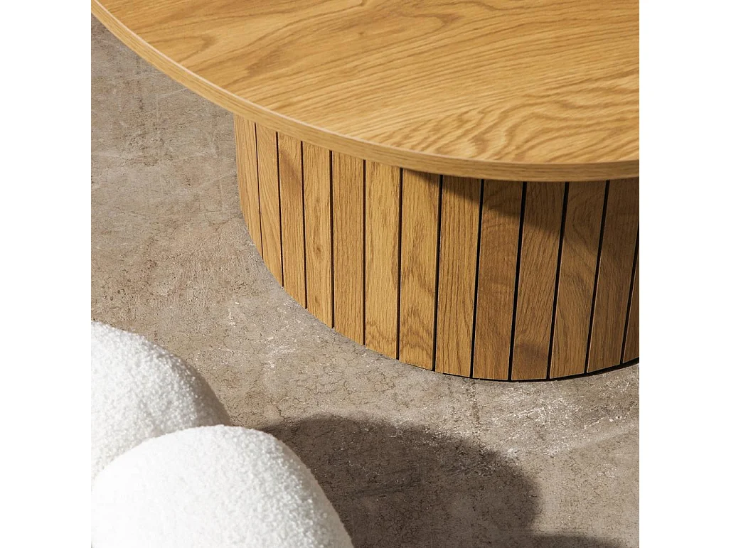 Table basse 80x80x42 cm Chêne Unanime