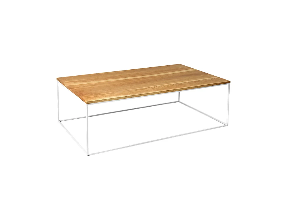Table basse 100x60x45 cm Bois tensio blanc