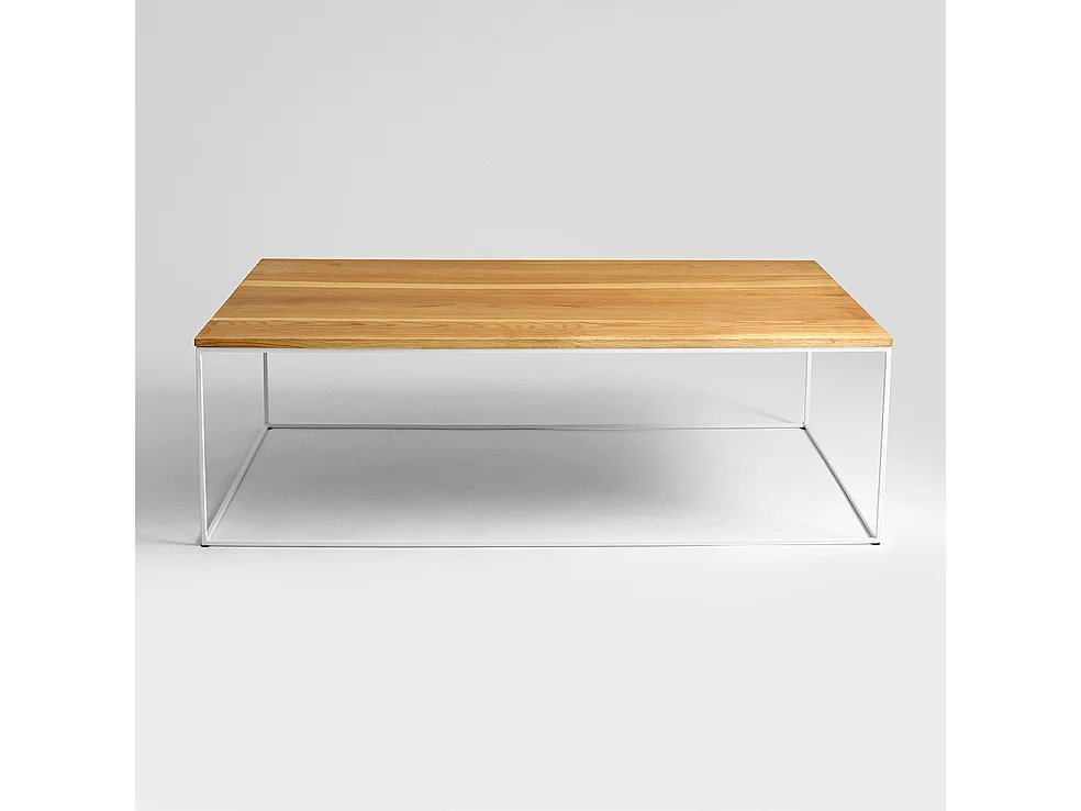 Table basse 100x60x45 cm Bois tensio blanc