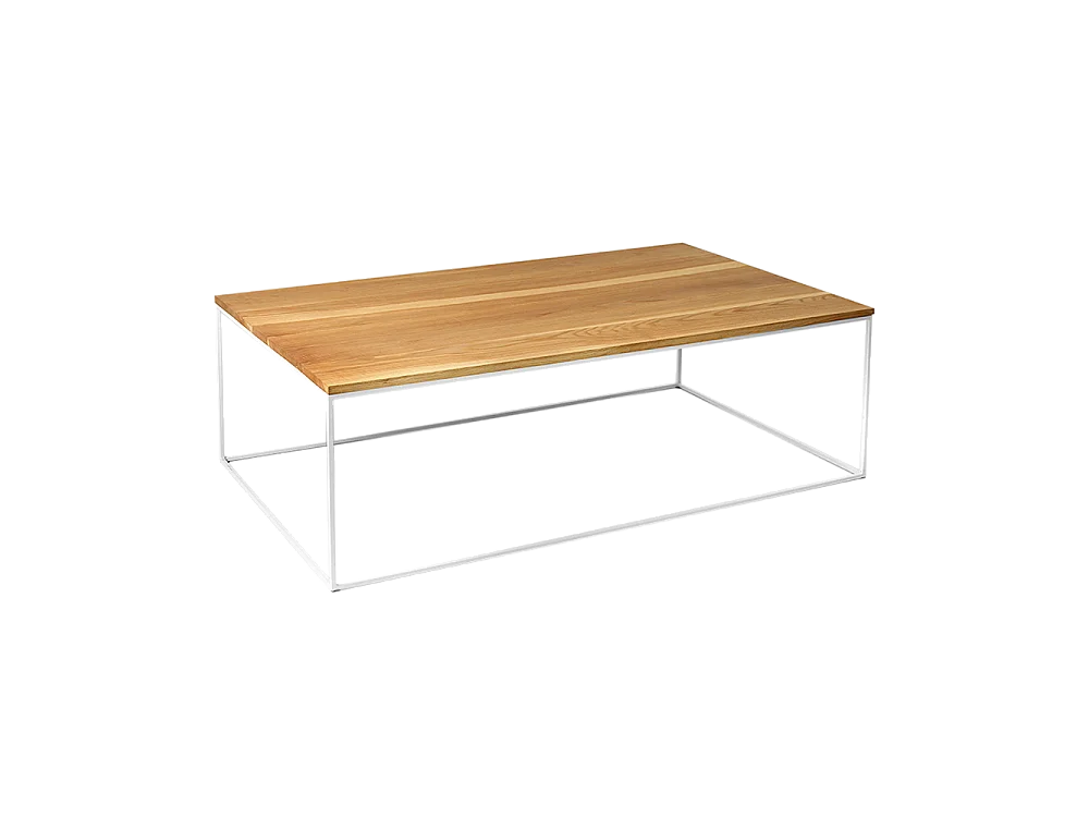 Table basse 100x60x45 cm Bois tensio blanc
