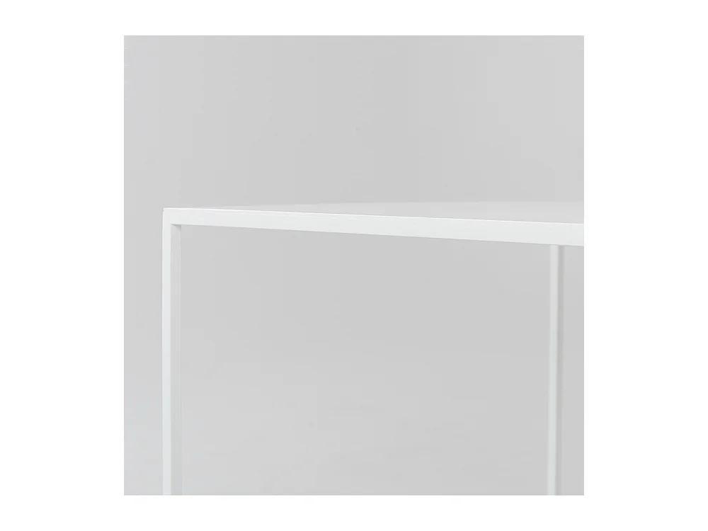 Tavolino da caffè 0,5x0,5x0,45 m bianco metallo tensio 50