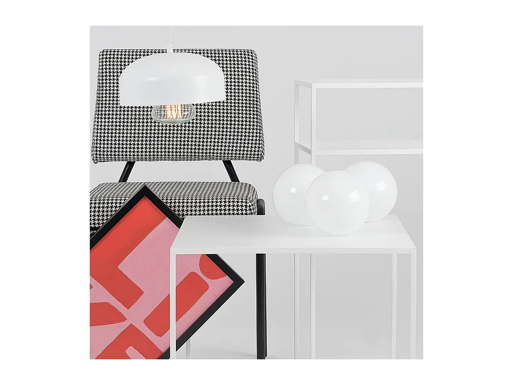 Tavolino da caffè 0,5x0,5x0,45 m bianco metallo tensio 50