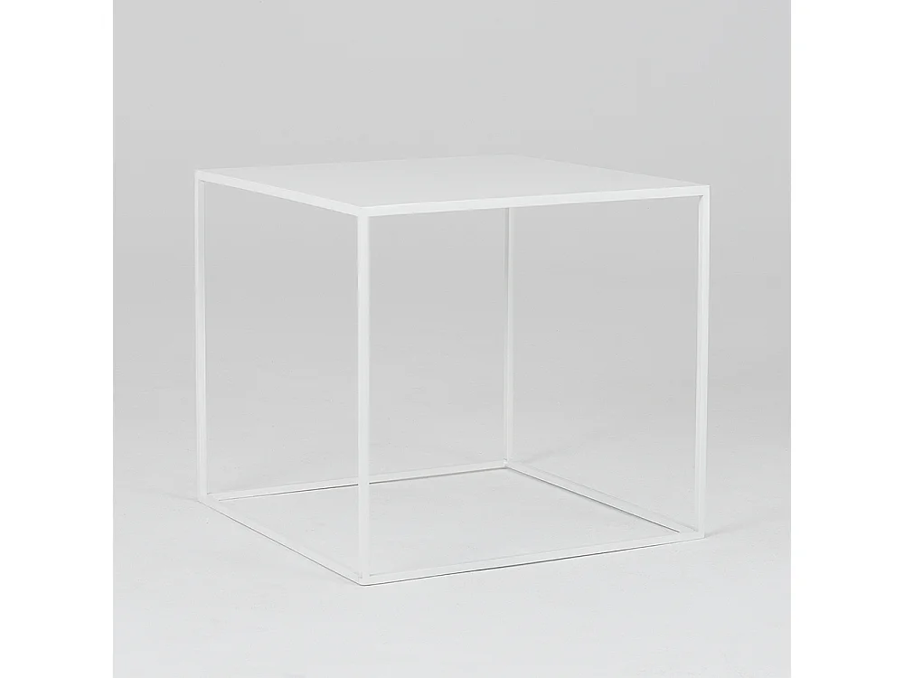 Mesa de Centro 0.5x0.5x0.45 m branca tensio metal 50