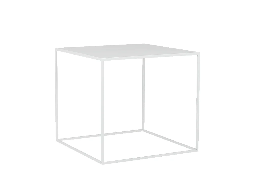 Mesa de Centro 0.5x0.5x0.45 m branca tensio metal 50