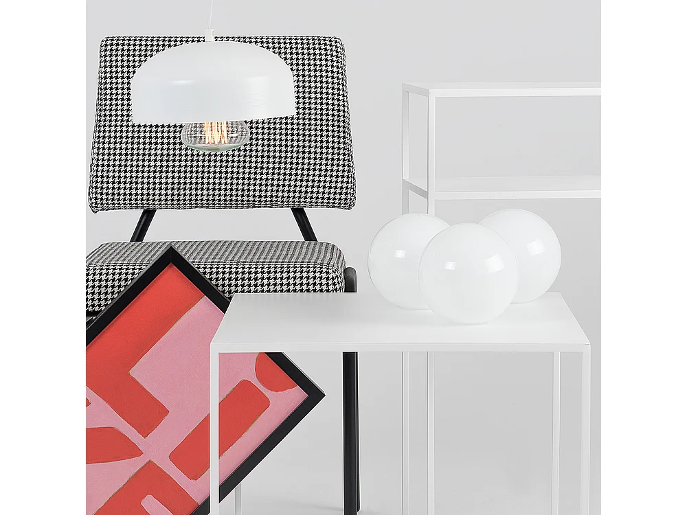 Mesa de Centro 0.5x0.5x0.45 m branca tensio metal 50