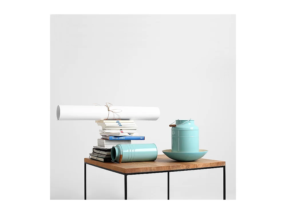 Salontafel 80x80x45 cm Zwart Tensio massief hout