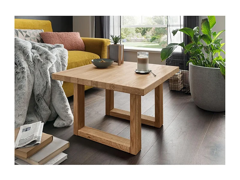 Table basse 70x70x45 cm Chêne huilé Robusto WZ-169