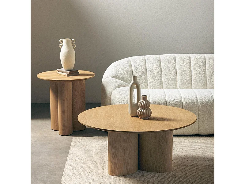 Mesa de centro 100x100x44,5 cm carvalho Naora