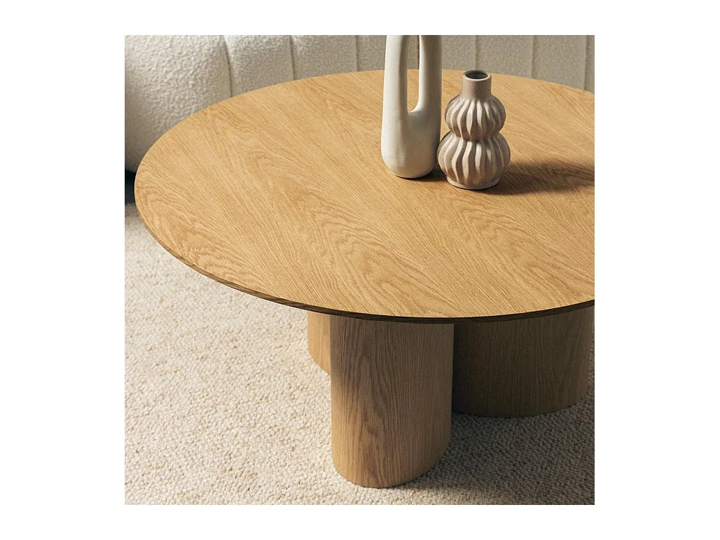 Table basse 100x100x44,5 cm chêne Naora