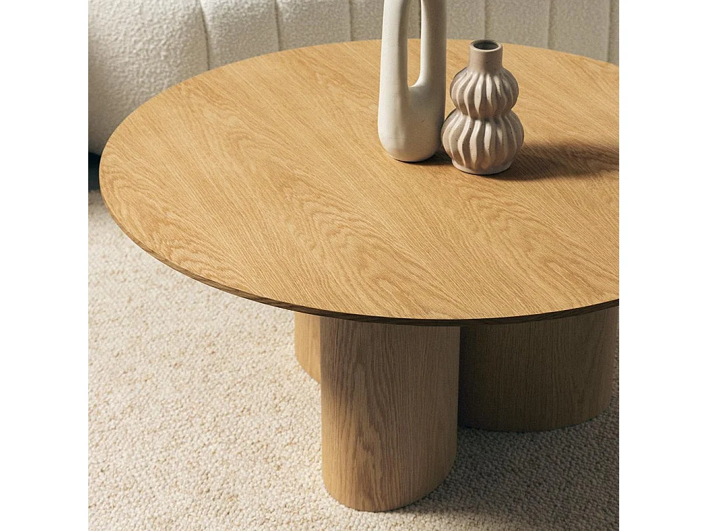 Table basse 100x100x44,5 cm chêne Naora