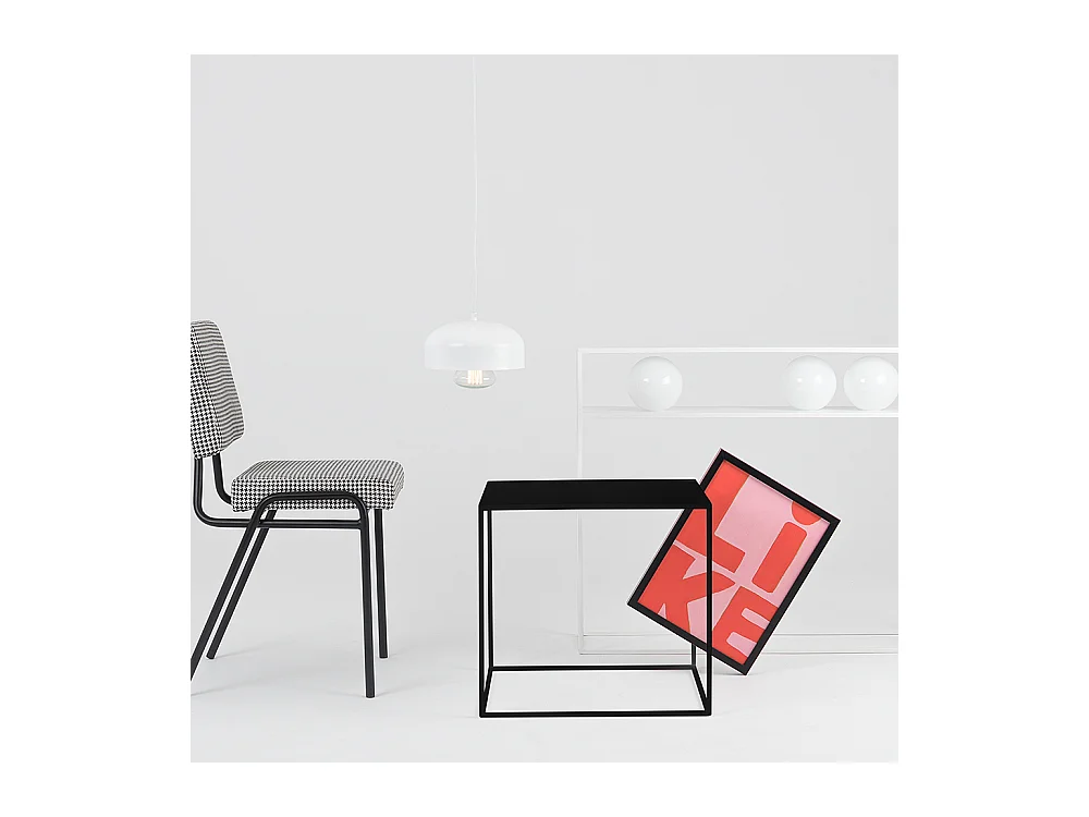 Table basse 0,5x0,5x0,45 m noire tensio métal 50