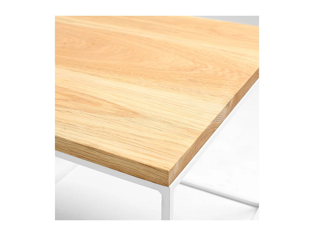 Couchtisch 50x50x45 cm Eiche Weiß Tensio