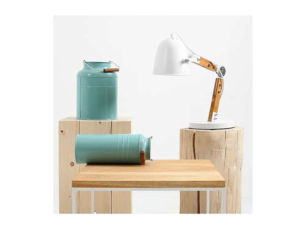 Couchtisch 50x50x45 cm Eiche Weiß Tensio