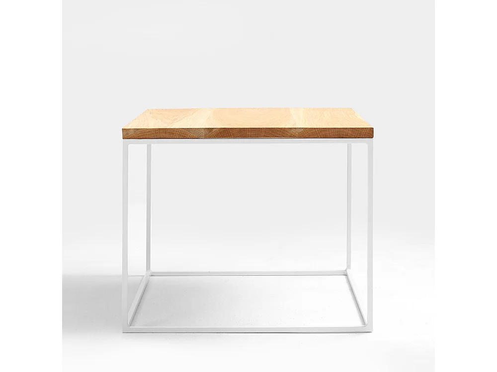 Table basse 50x50x45 cm Chêne blanc Tensio