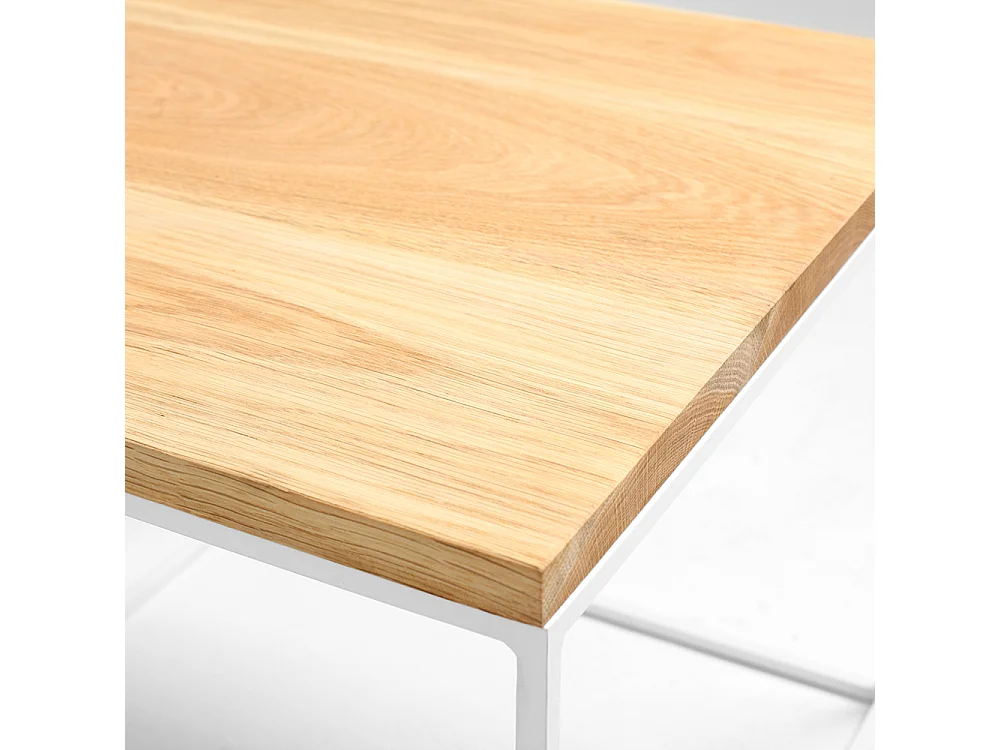 Table basse 50x50x45 cm Chêne blanc Tensio