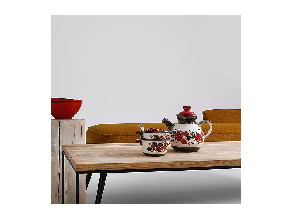 Mesa de centro 80x140x45 cm Preto Tensio Madeira