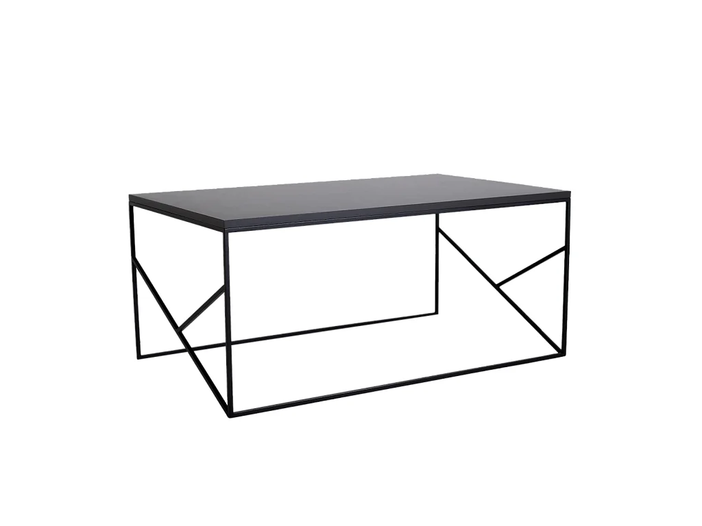 Couchtisch 100x60x45 cm schwarz fancy basic