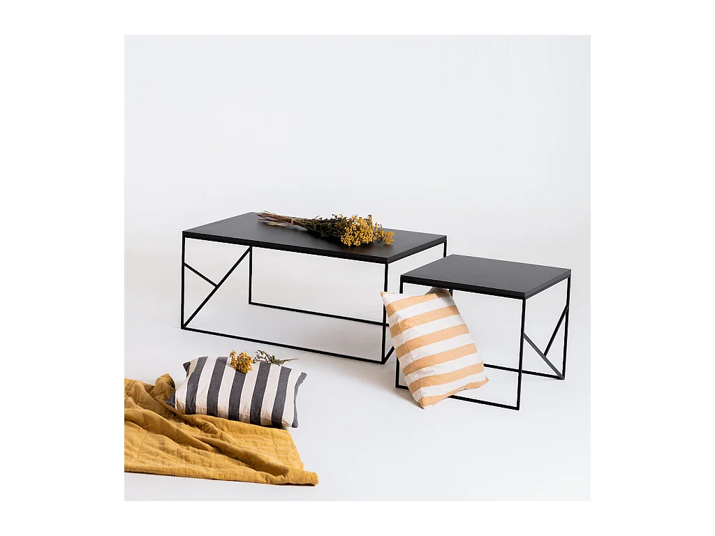 Couchtisch 100x60x45 cm schwarz fancy basic