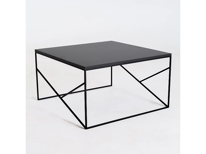 Salontafel 80x80x45 cm zwart fancy basic