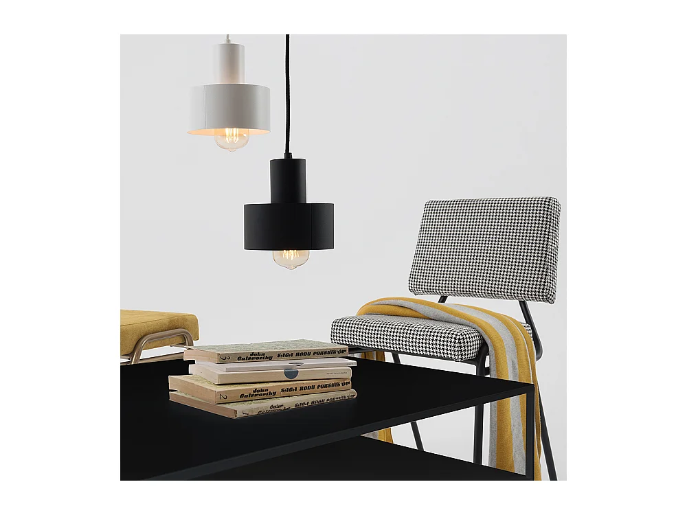 Salontafel 100x60x45 cm zwart Tensio 2 verdiepingen metaal