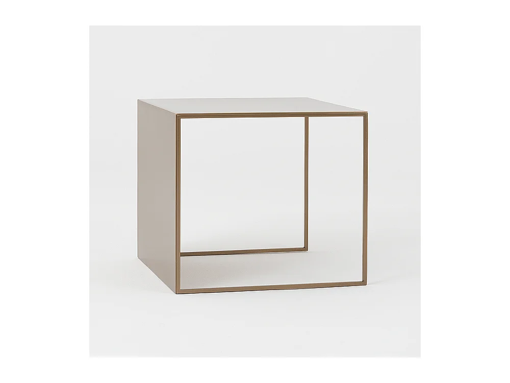 Table basse 0,5x0,5x0,45 m or 2MURS MÉTAL 50