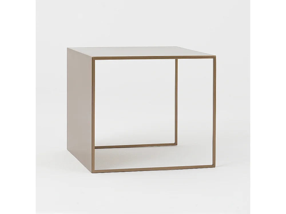 Table basse 0,5x0,5x0,45 m or 2MURS MÉTAL 50