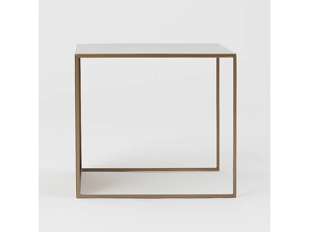 Table basse 0,5x0,5x0,45 m or 2MURS MÉTAL 50