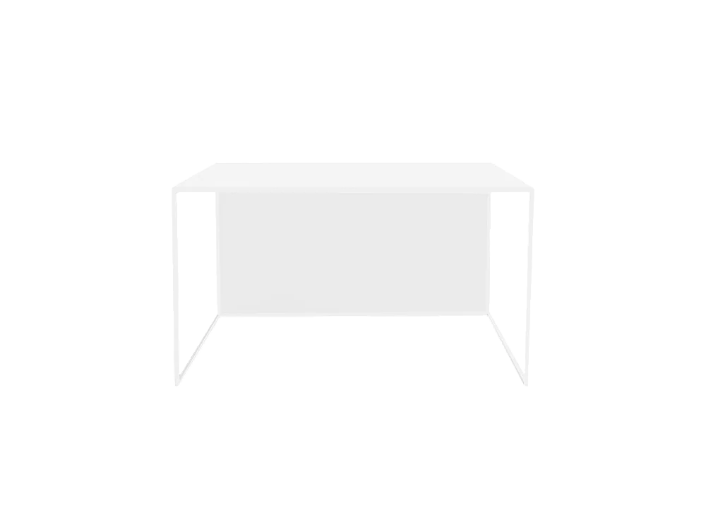 Table basse 0,8x0,8x0,45 m blanche 2WALL MÉTAL 80