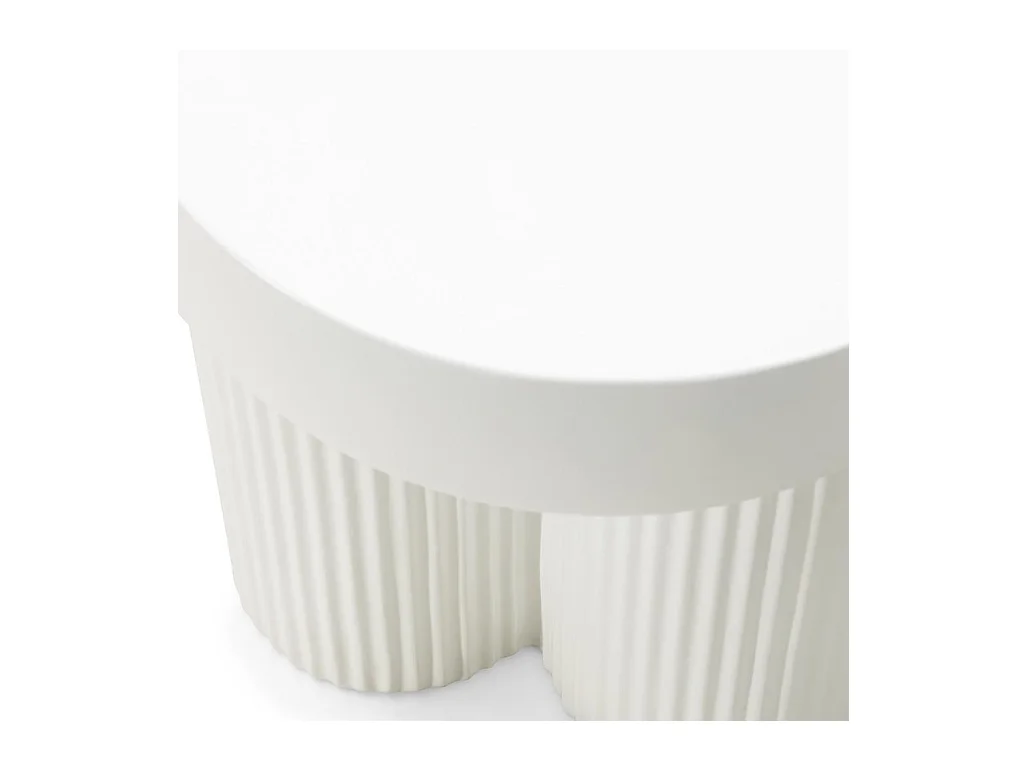 Table basse 45x45x49,4 cm blanc cassé Rigato