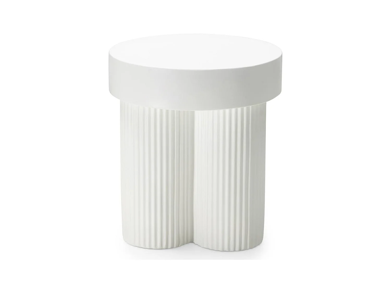 Table basse 45x45x49,4 cm blanc cassé Rigato