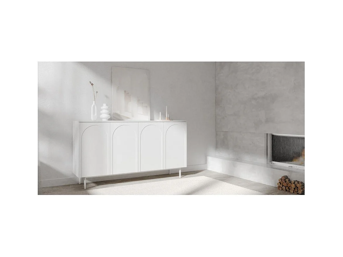 Commode 161x42x87,5 cm blanc esthétique