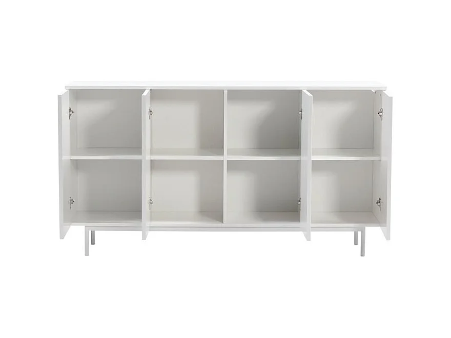 Commode 161x42x87,5 cm blanc esthétique