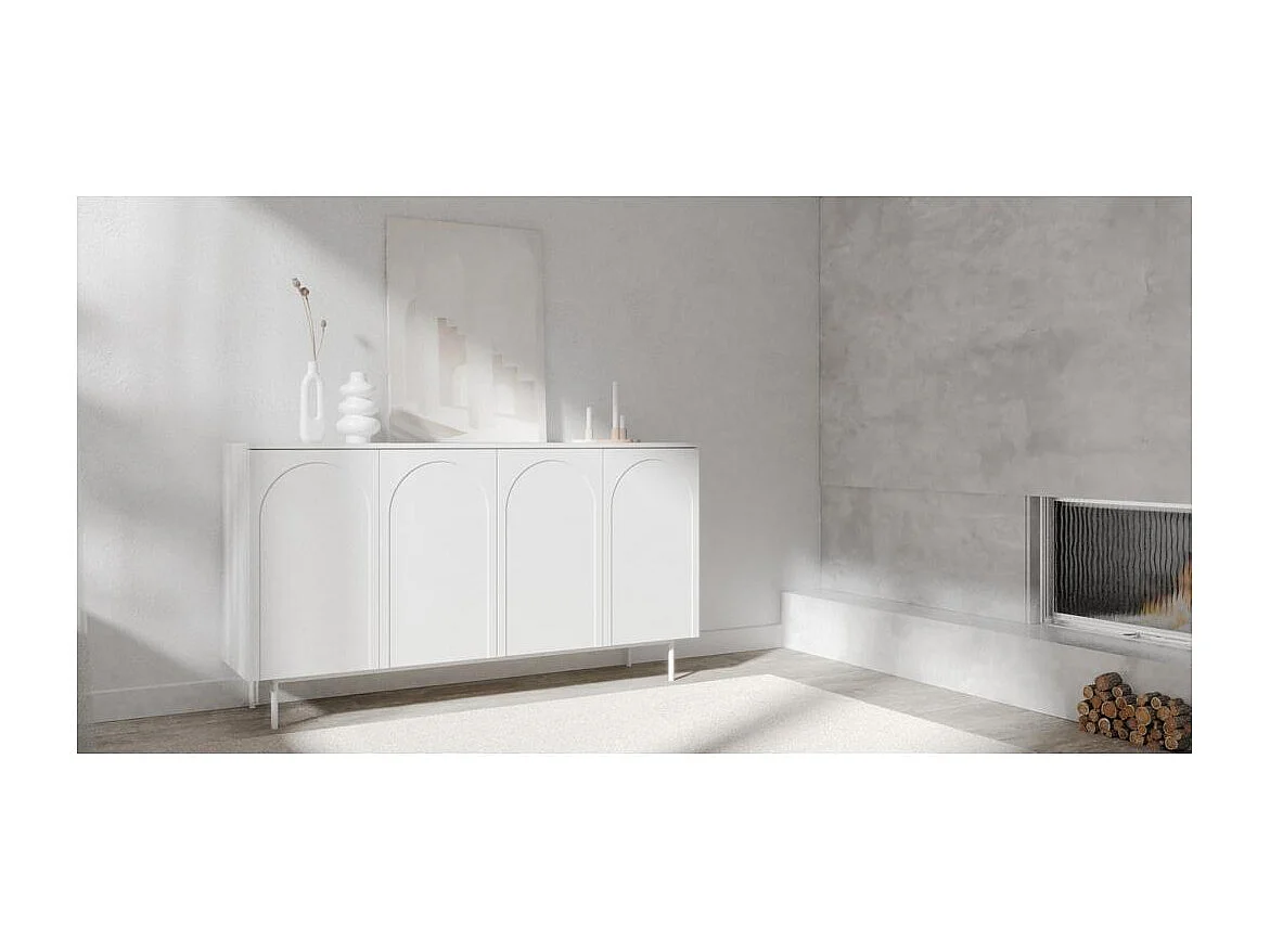 Ladekast 161x42x87,5 cm wit esthetisch