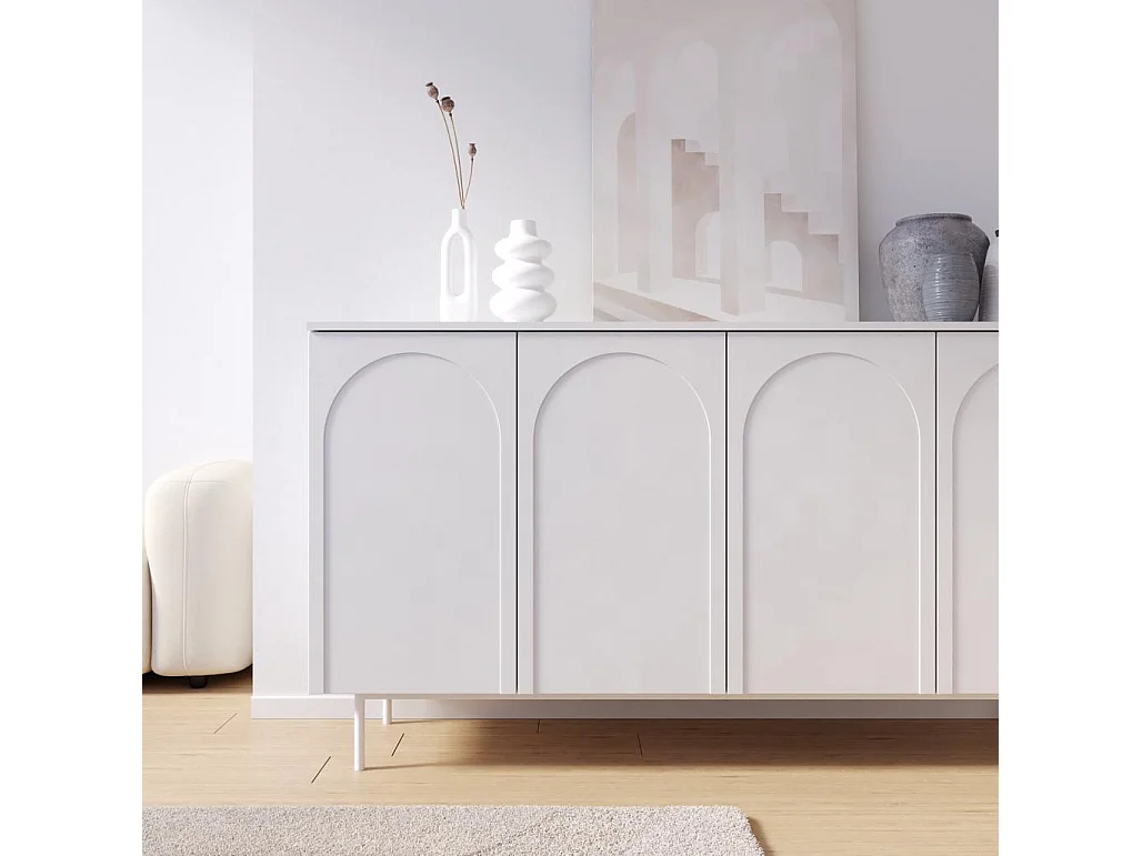 Ladekast 161x42x87,5 cm wit esthetisch