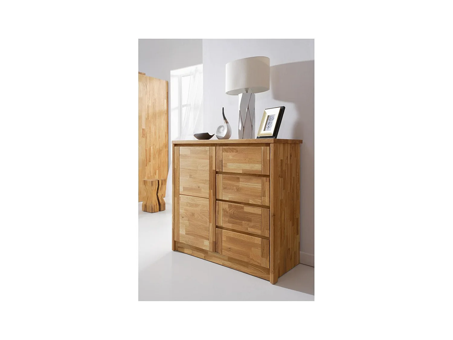 Kommode 1046x457x990 mm geölte Eiche TIMO 1T4S Eiche