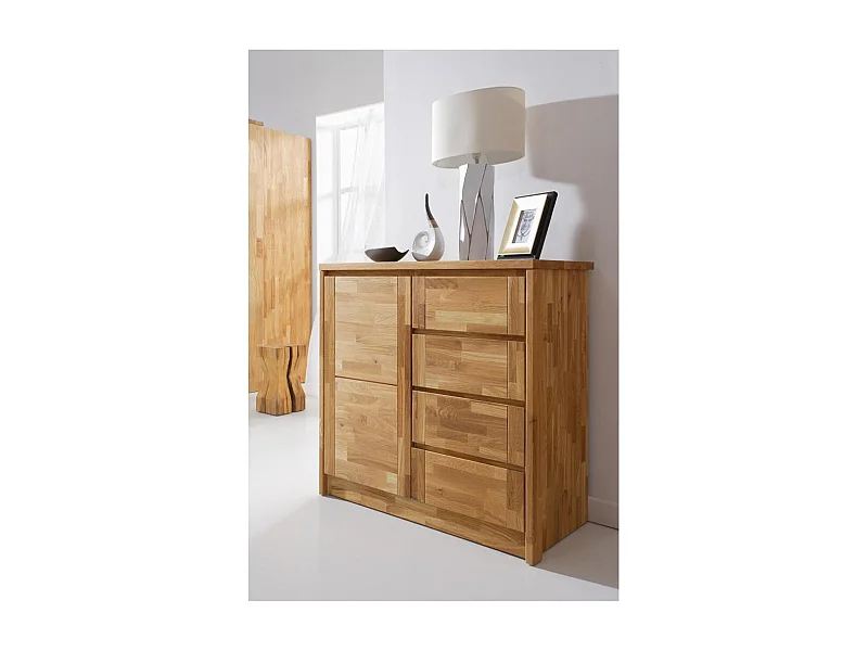 Commode 1046x457x990 mm chêne huilé TIMO 1T4S chêne