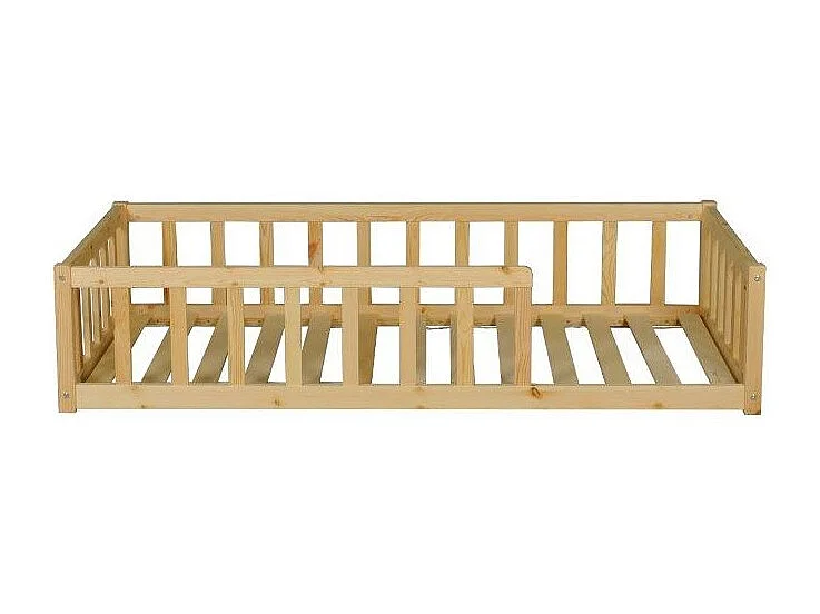 Lit 80x160 NINO+ 1 sommier + barrière / Naturel