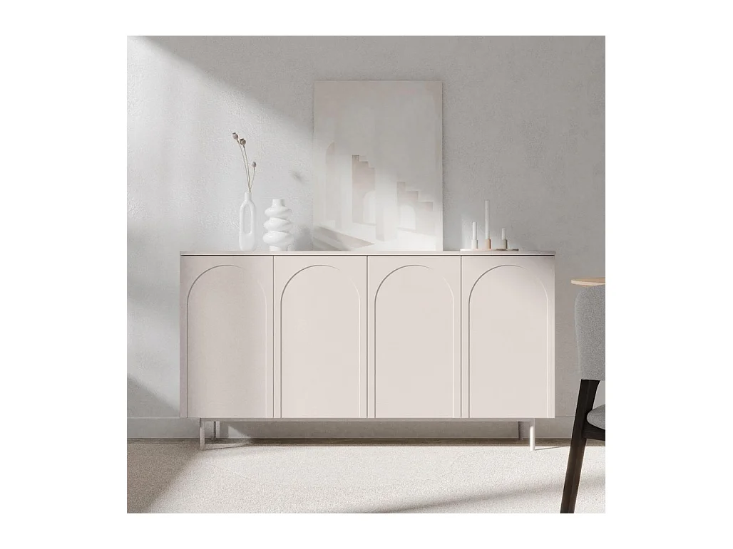 Cômoda 87,5x161x42 cm, estética cashmere