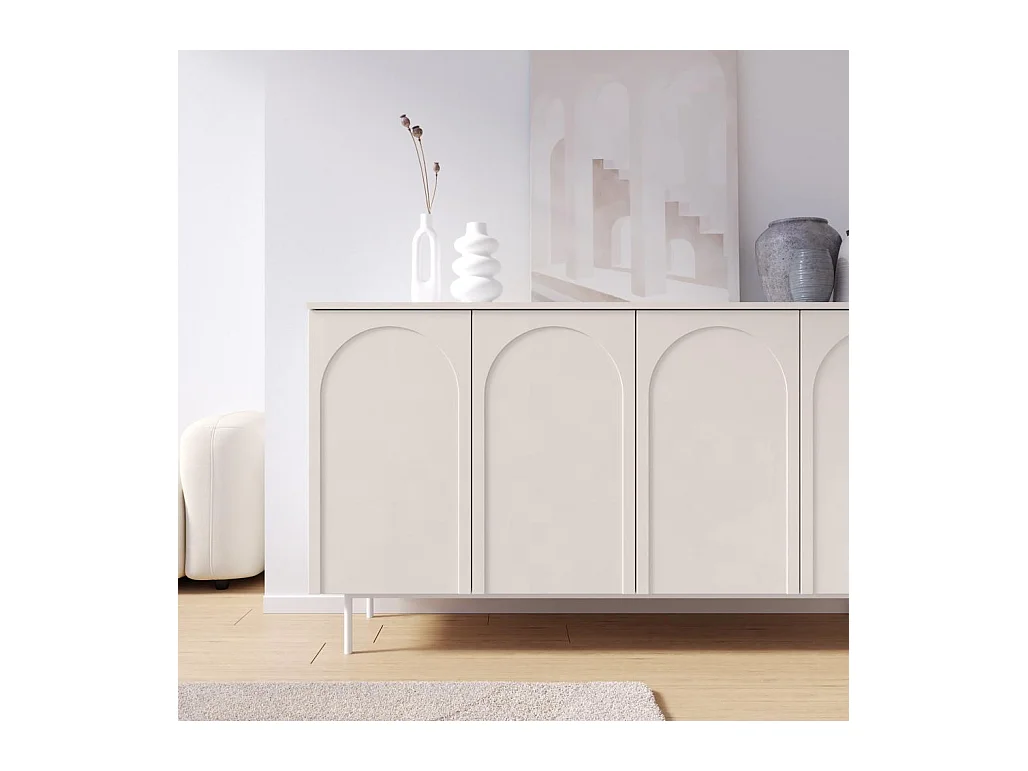 Cômoda 87,5x161x42 cm, estética cashmere