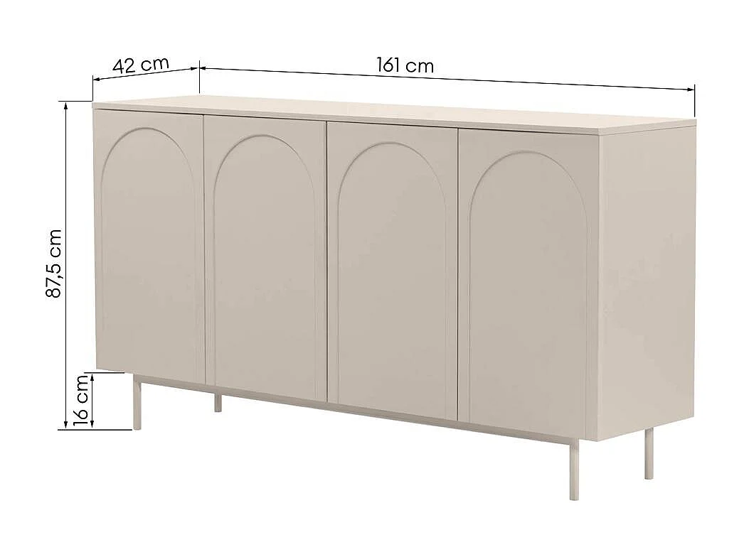 Kommode 87,5x161x42 cm Kaschmir Ästhetik