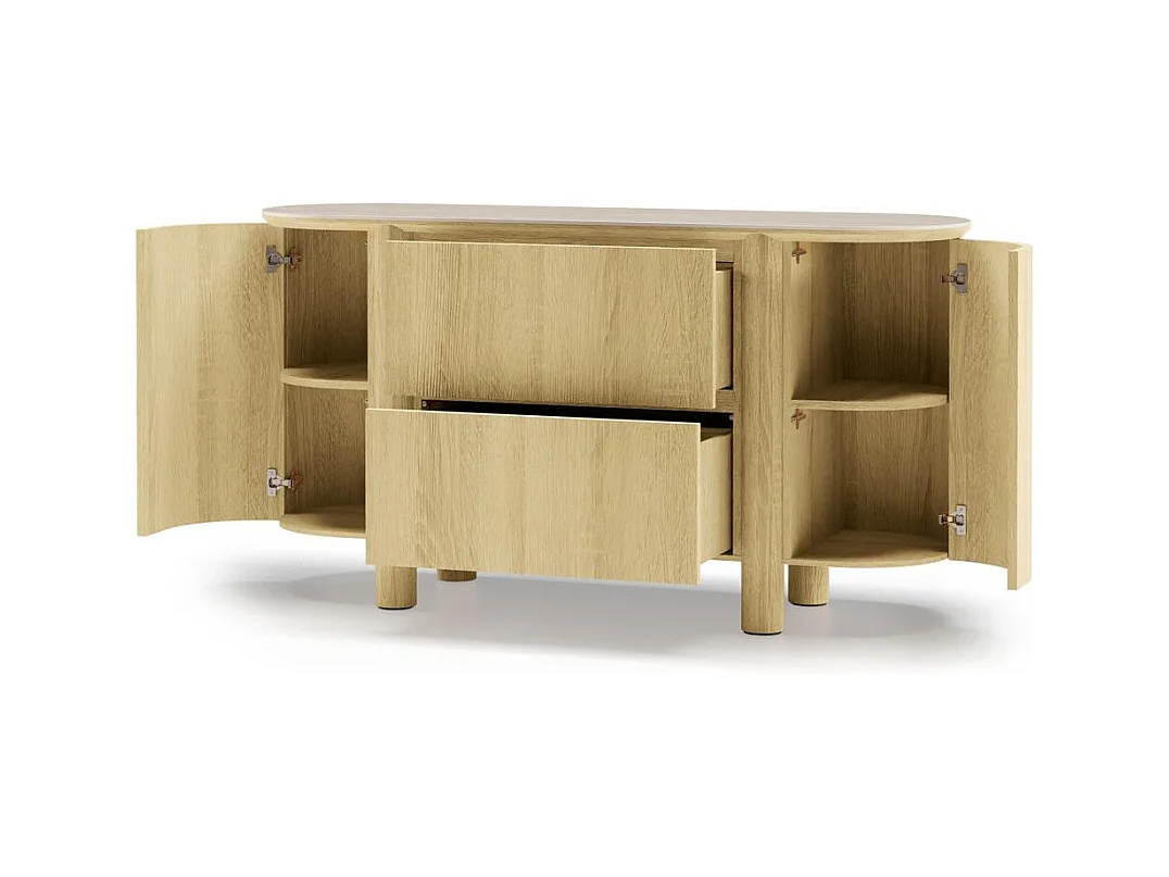 Kommode 160x48x85 cm Eiche Cecile