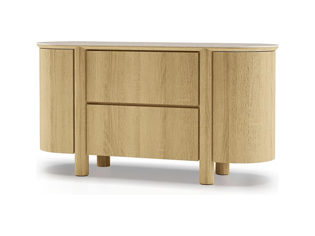 Kommode 160x48x85 cm Eiche Cecile