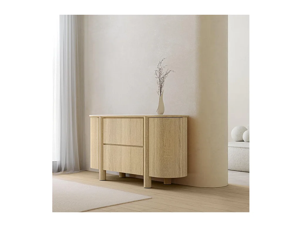 Kommode 160x48x85 cm Eiche Cecile