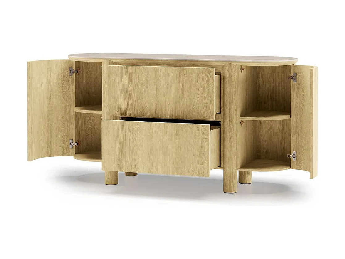 Commode 160x48x85 cm Chêne Cecile