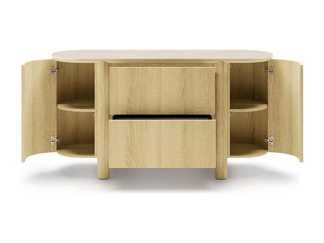 Commode 160x48x85 cm Chêne Cecile