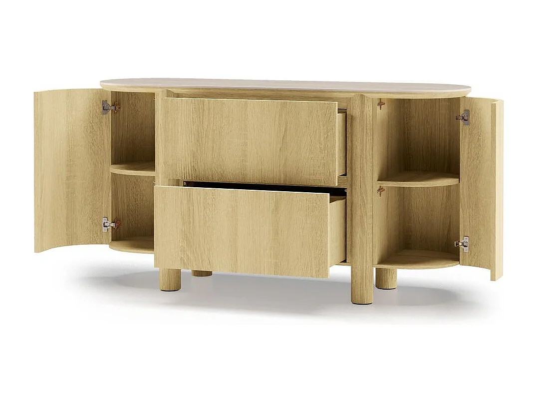 Commode 160x48x85 cm Chêne Cecile