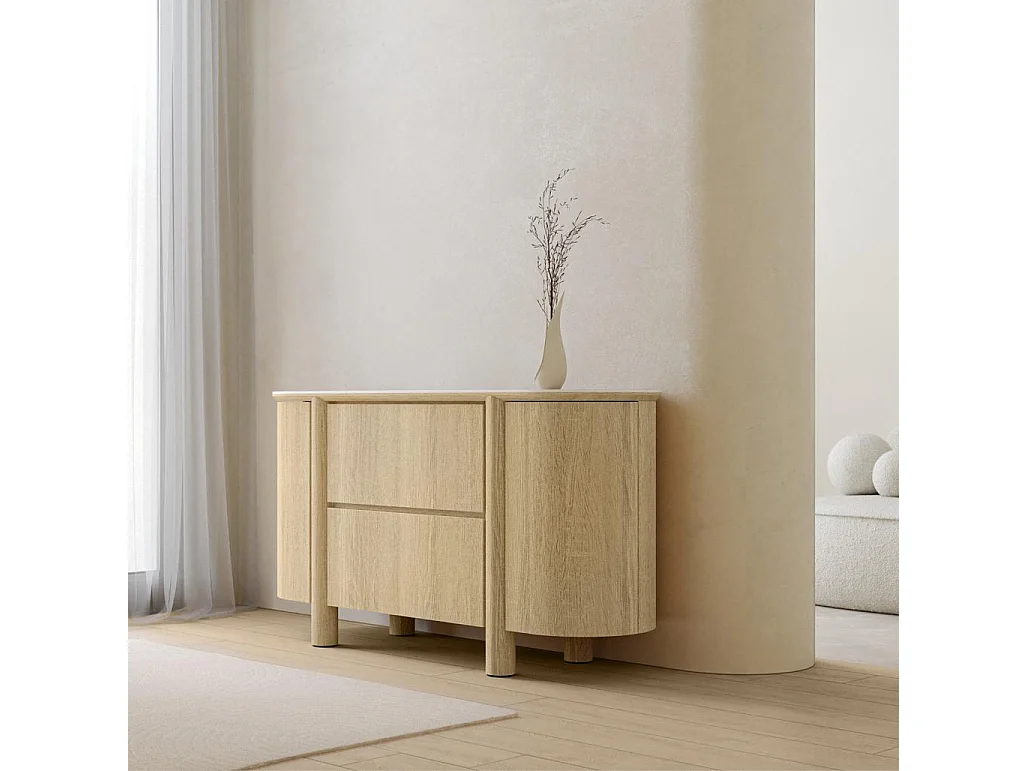 Commode 160x48x85 cm Chêne Cecile