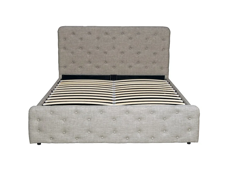 Lit coffre 160x200 cm EDEN+ sommier / Gris clair